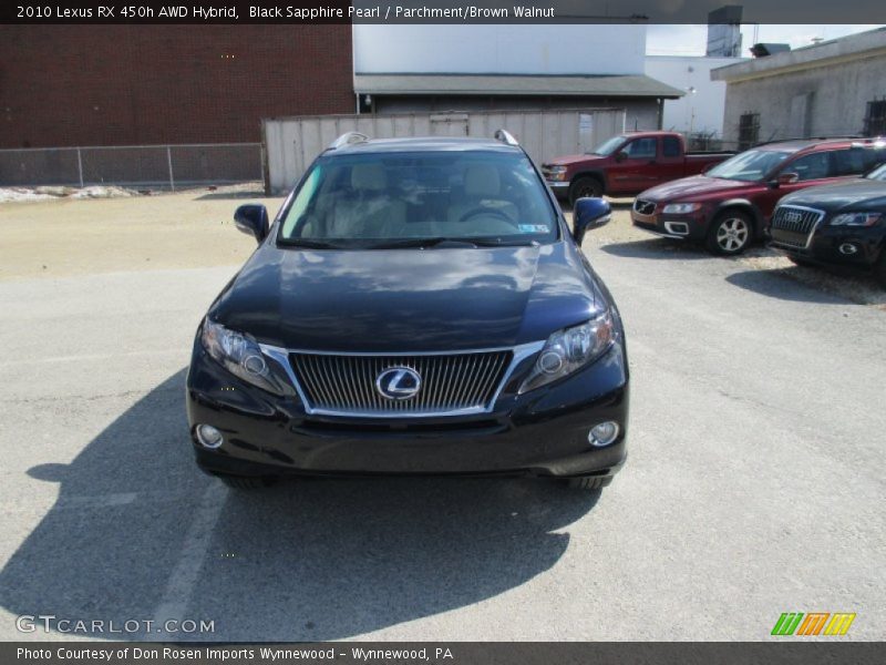 Black Sapphire Pearl / Parchment/Brown Walnut 2010 Lexus RX 450h AWD Hybrid