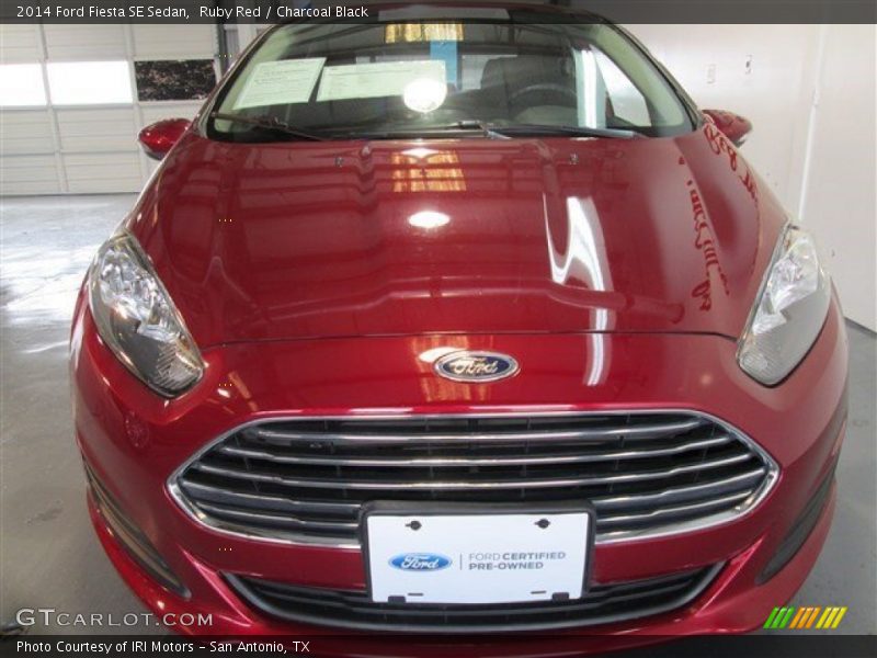 Ruby Red / Charcoal Black 2014 Ford Fiesta SE Sedan
