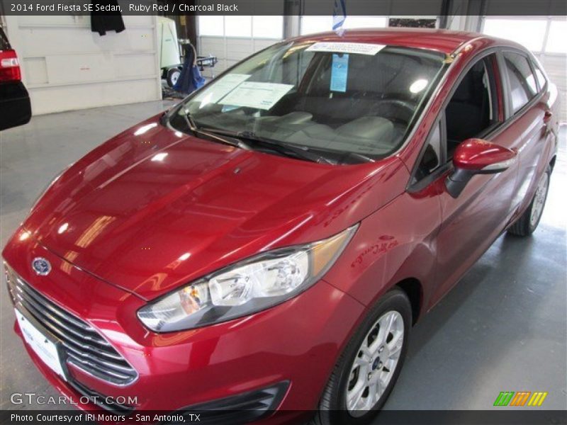 Ruby Red / Charcoal Black 2014 Ford Fiesta SE Sedan