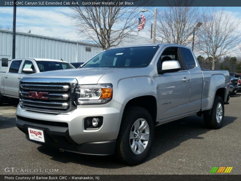 Quicksilver Metallic / Jet Black 2015 GMC Canyon SLE Extended Cab 4x4