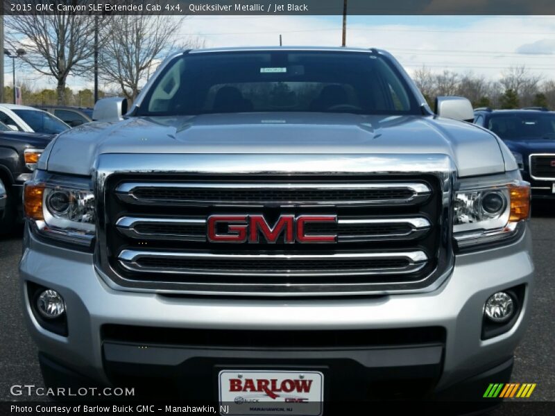 Quicksilver Metallic / Jet Black 2015 GMC Canyon SLE Extended Cab 4x4