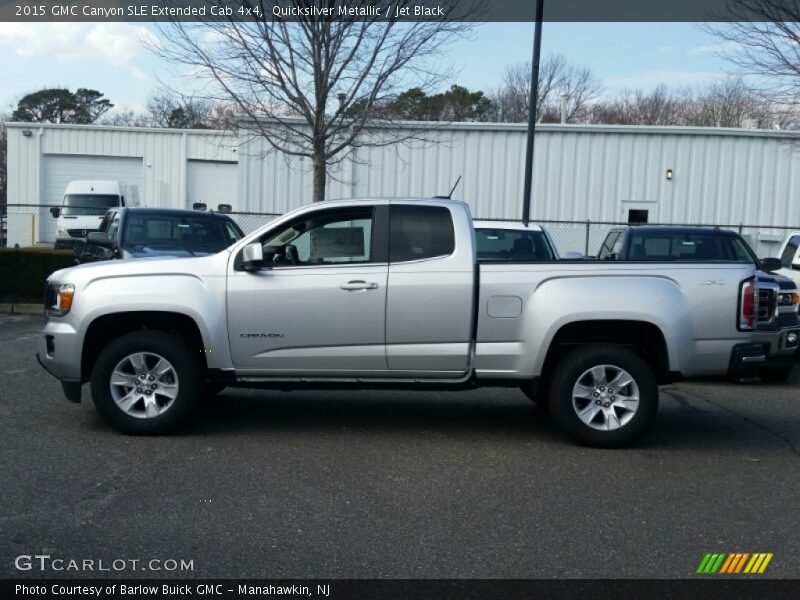 Quicksilver Metallic / Jet Black 2015 GMC Canyon SLE Extended Cab 4x4