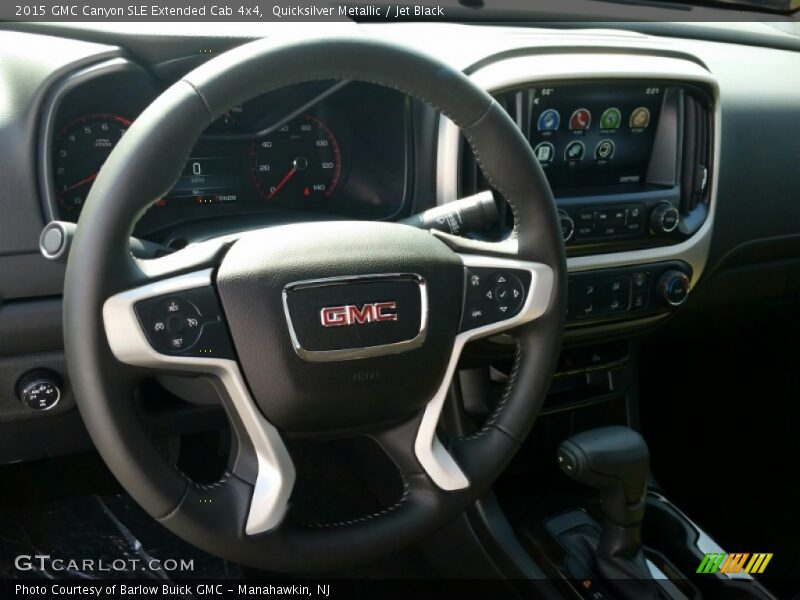 Quicksilver Metallic / Jet Black 2015 GMC Canyon SLE Extended Cab 4x4