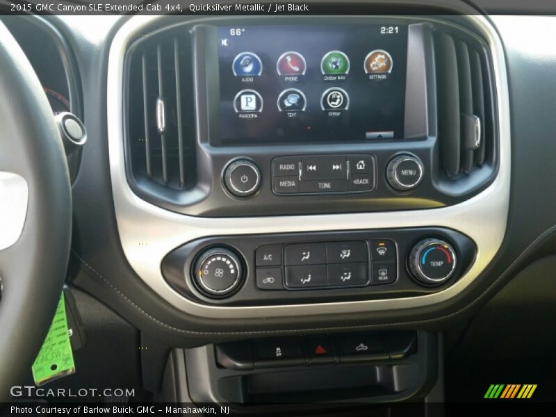 Quicksilver Metallic / Jet Black 2015 GMC Canyon SLE Extended Cab 4x4