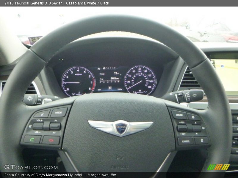 Casablanca White / Black 2015 Hyundai Genesis 3.8 Sedan