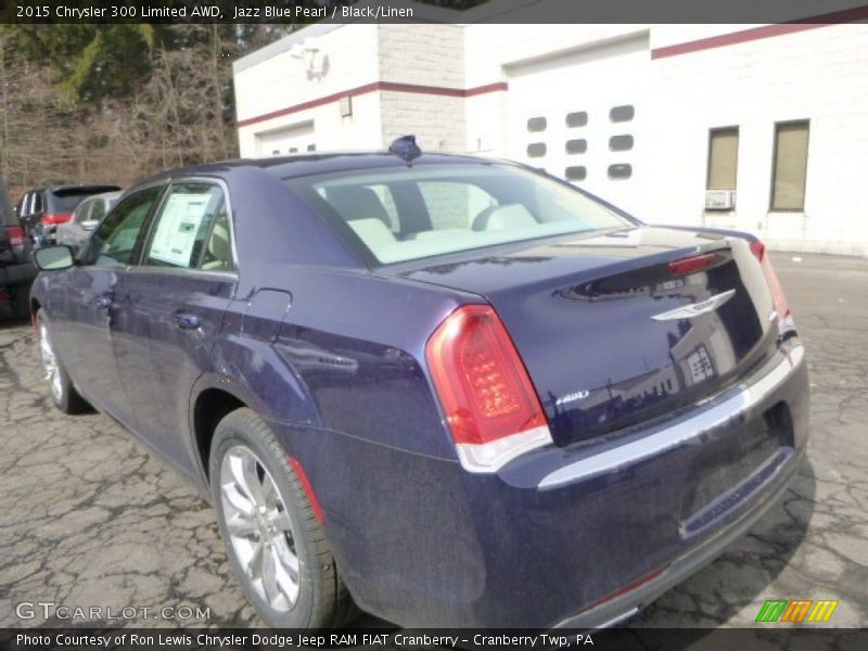 Jazz Blue Pearl / Black/Linen 2015 Chrysler 300 Limited AWD