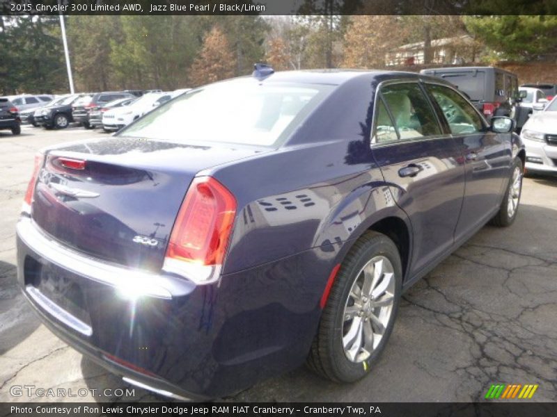 Jazz Blue Pearl / Black/Linen 2015 Chrysler 300 Limited AWD