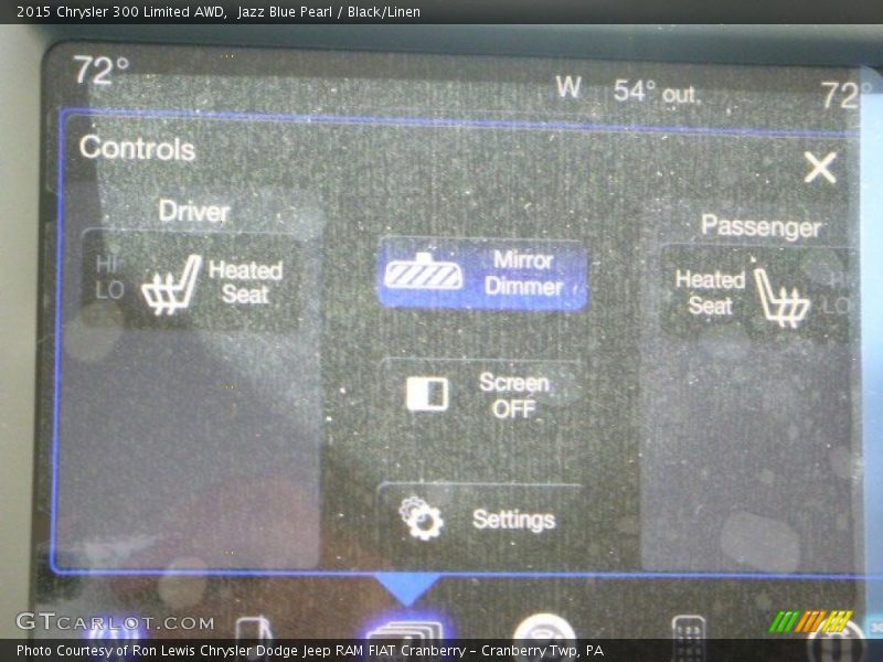 Jazz Blue Pearl / Black/Linen 2015 Chrysler 300 Limited AWD