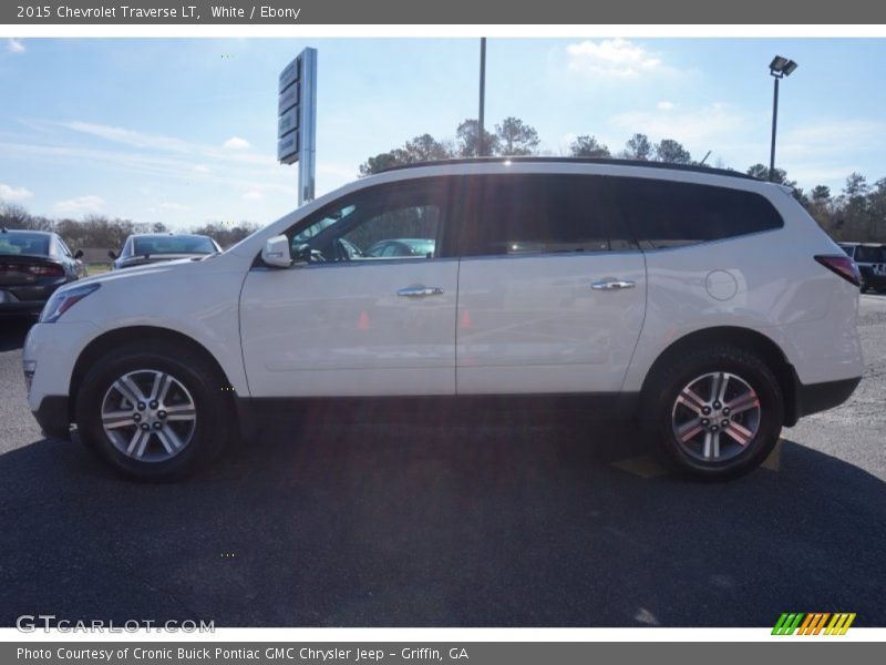 White / Ebony 2015 Chevrolet Traverse LT