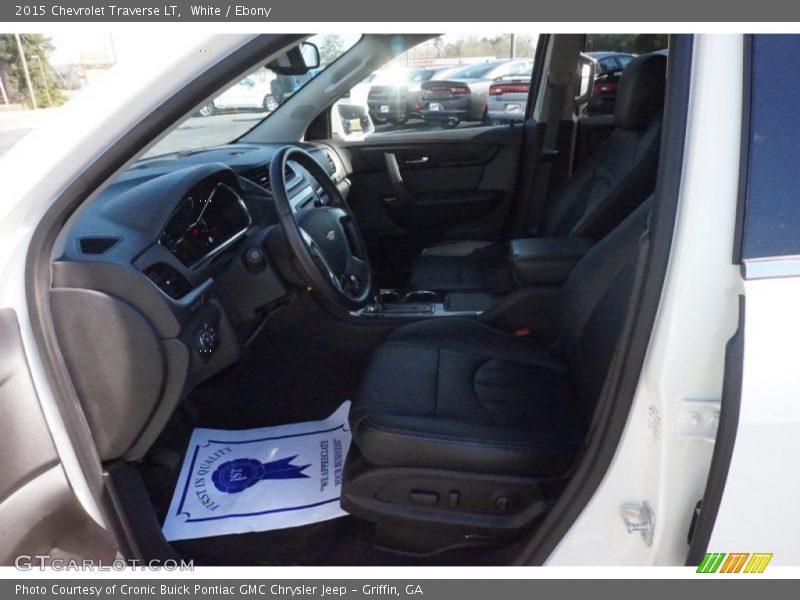 White / Ebony 2015 Chevrolet Traverse LT