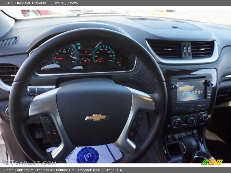 White / Ebony 2015 Chevrolet Traverse LT