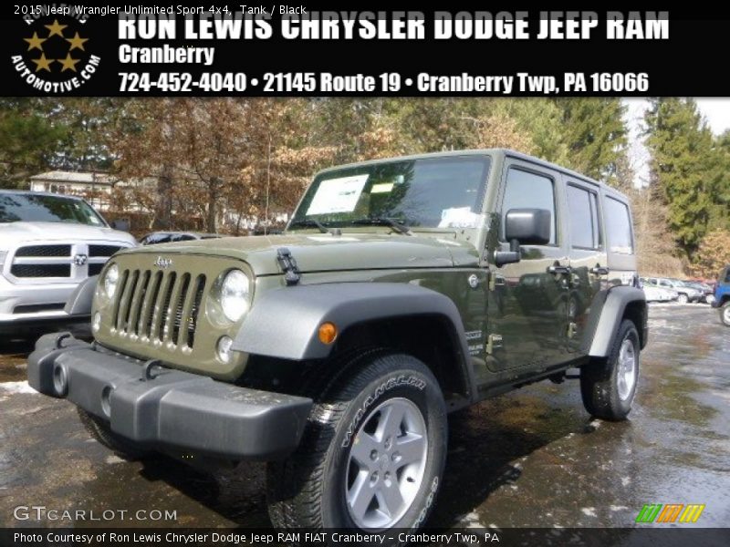 Tank / Black 2015 Jeep Wrangler Unlimited Sport 4x4