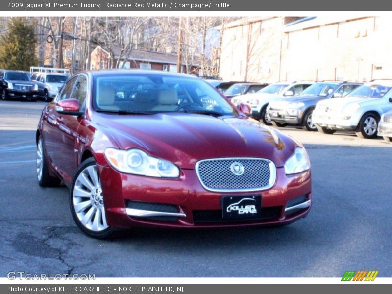 Radiance Red Metallic / Champagne/Truffle 2009 Jaguar XF Premium Luxury