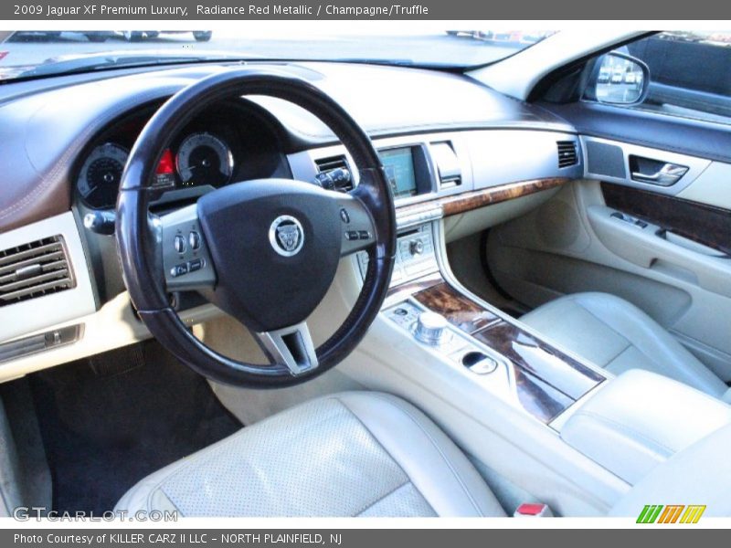 Radiance Red Metallic / Champagne/Truffle 2009 Jaguar XF Premium Luxury