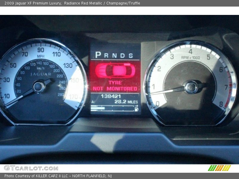 Radiance Red Metallic / Champagne/Truffle 2009 Jaguar XF Premium Luxury
