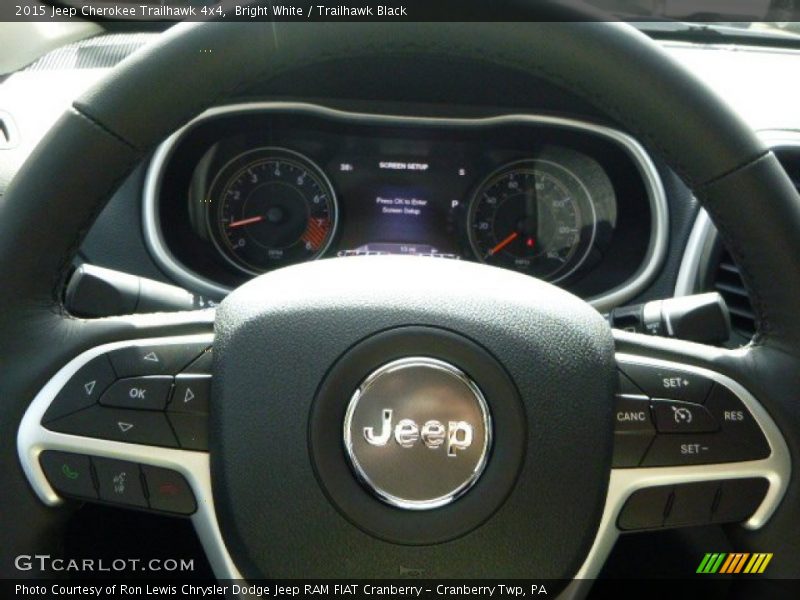 Bright White / Trailhawk Black 2015 Jeep Cherokee Trailhawk 4x4