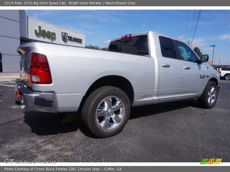 Bright Silver Metallic / Black/Diesel Gray 2014 Ram 1500 Big Horn Quad Cab