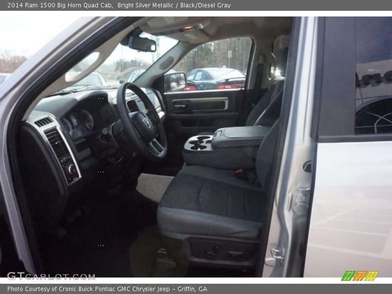 Bright Silver Metallic / Black/Diesel Gray 2014 Ram 1500 Big Horn Quad Cab