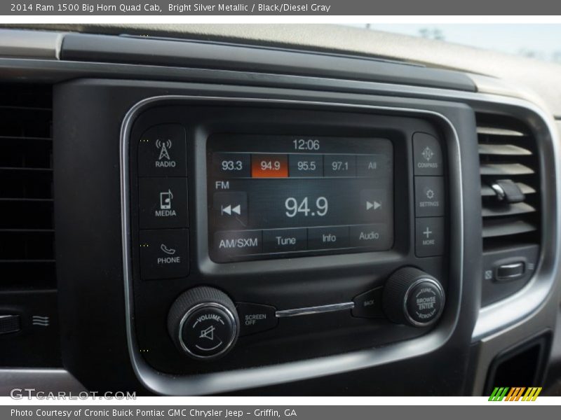 Bright Silver Metallic / Black/Diesel Gray 2014 Ram 1500 Big Horn Quad Cab