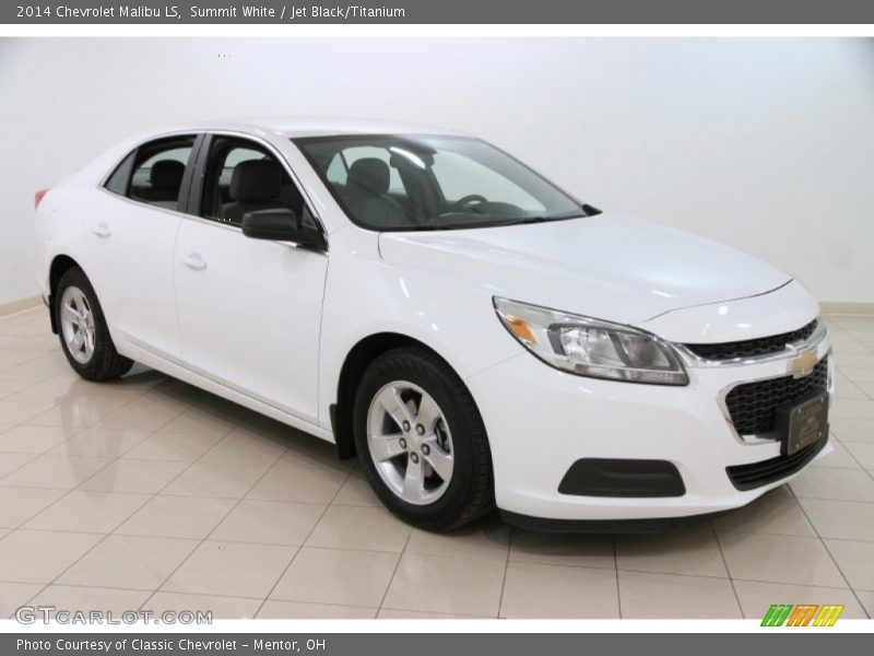 Summit White / Jet Black/Titanium 2014 Chevrolet Malibu LS