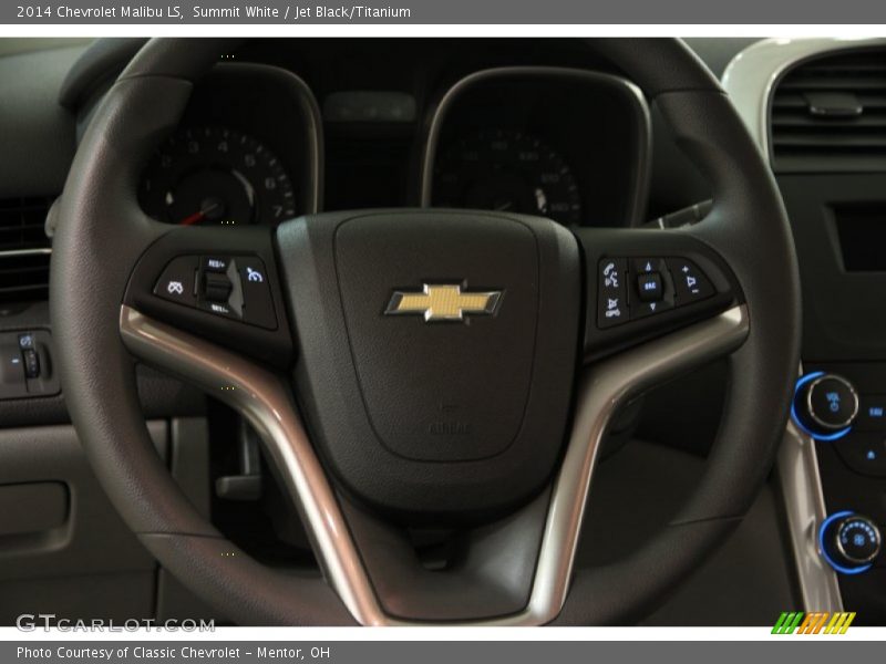 Summit White / Jet Black/Titanium 2014 Chevrolet Malibu LS