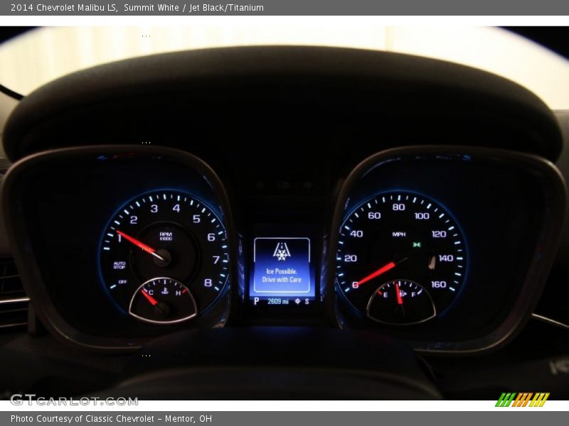 Summit White / Jet Black/Titanium 2014 Chevrolet Malibu LS