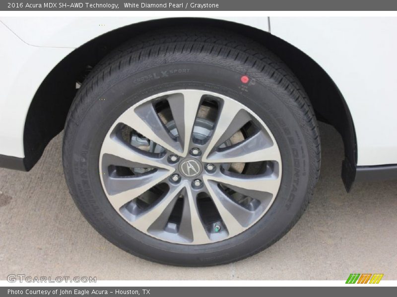 White Diamond Pearl / Graystone 2016 Acura MDX SH-AWD Technology