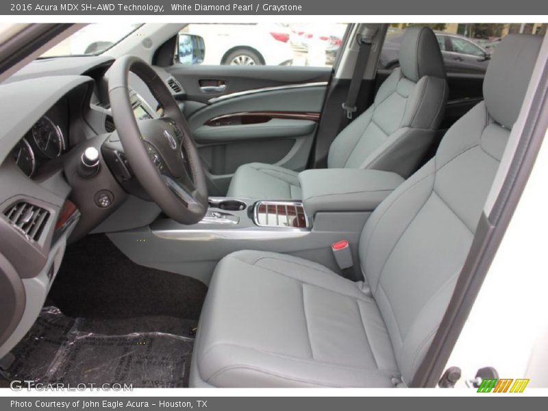 White Diamond Pearl / Graystone 2016 Acura MDX SH-AWD Technology