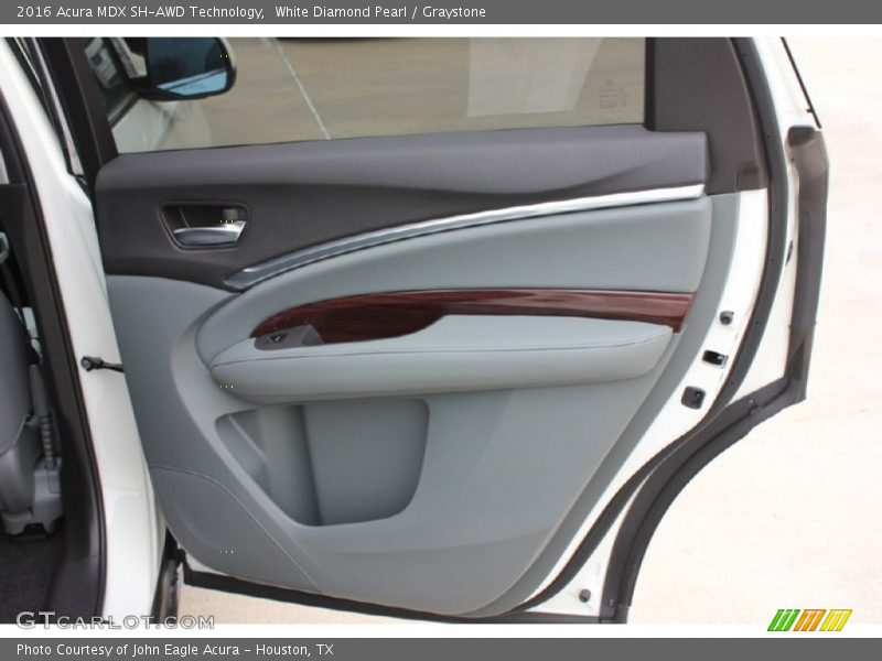 White Diamond Pearl / Graystone 2016 Acura MDX SH-AWD Technology