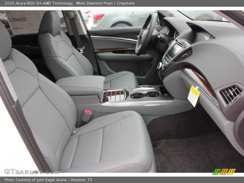 White Diamond Pearl / Graystone 2016 Acura MDX SH-AWD Technology