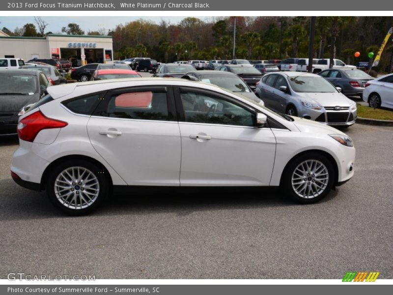 White Platinum / Charcoal Black 2013 Ford Focus Titanium Hatchback