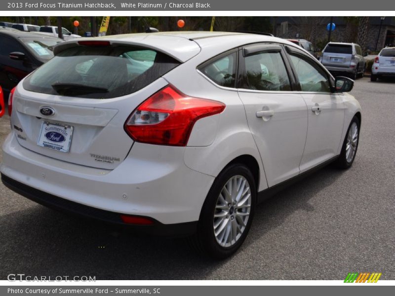 White Platinum / Charcoal Black 2013 Ford Focus Titanium Hatchback