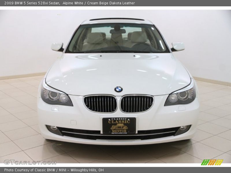 Alpine White / Cream Beige Dakota Leather 2009 BMW 5 Series 528xi Sedan