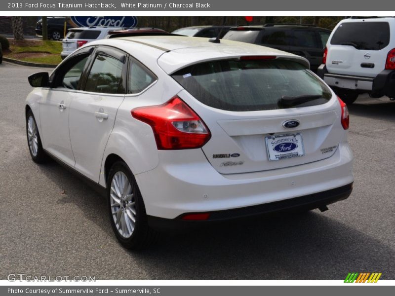 White Platinum / Charcoal Black 2013 Ford Focus Titanium Hatchback