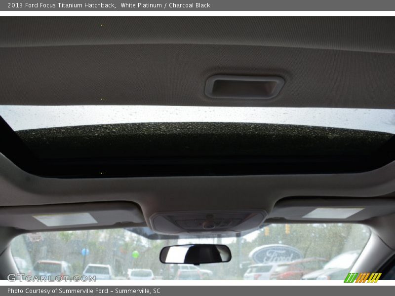 White Platinum / Charcoal Black 2013 Ford Focus Titanium Hatchback