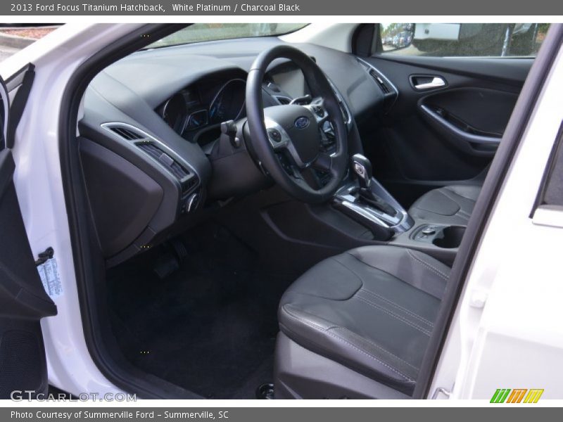 White Platinum / Charcoal Black 2013 Ford Focus Titanium Hatchback