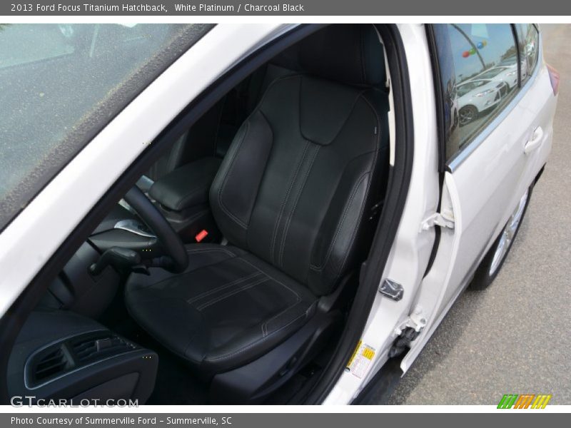 White Platinum / Charcoal Black 2013 Ford Focus Titanium Hatchback