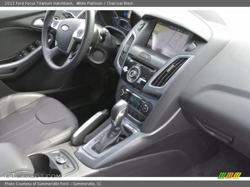 White Platinum / Charcoal Black 2013 Ford Focus Titanium Hatchback