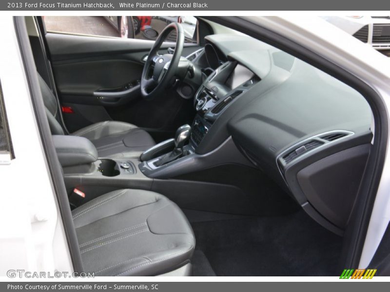 White Platinum / Charcoal Black 2013 Ford Focus Titanium Hatchback