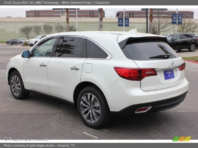 White Diamond Pearl / Graystone 2016 Acura MDX SH-AWD Technology