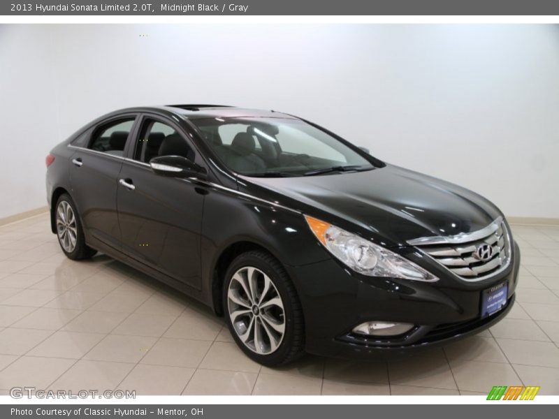 Midnight Black / Gray 2013 Hyundai Sonata Limited 2.0T