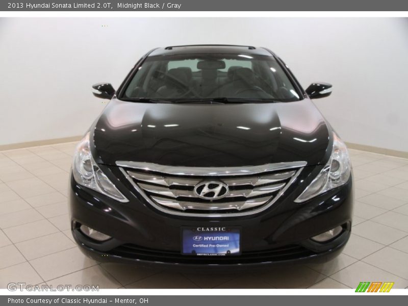 Midnight Black / Gray 2013 Hyundai Sonata Limited 2.0T