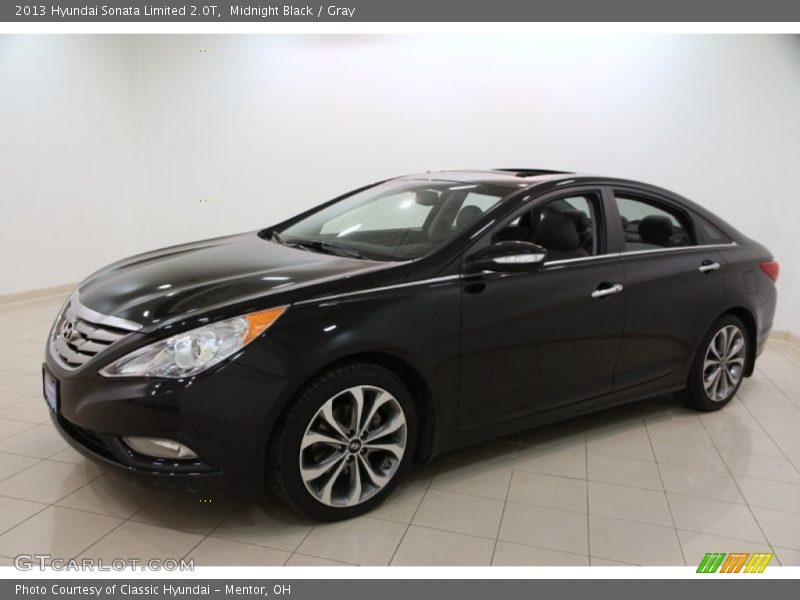 Midnight Black / Gray 2013 Hyundai Sonata Limited 2.0T