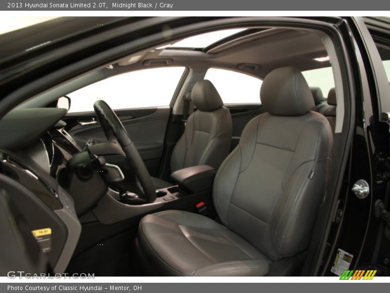 Midnight Black / Gray 2013 Hyundai Sonata Limited 2.0T