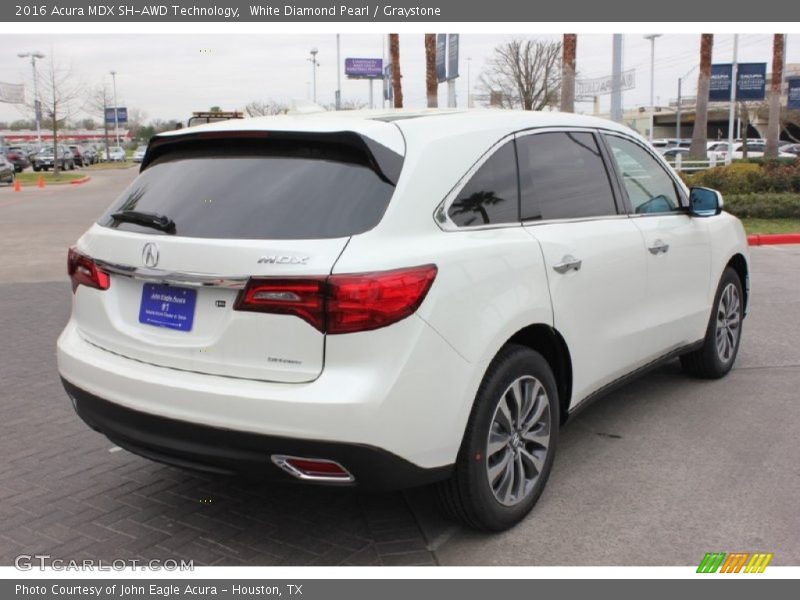 White Diamond Pearl / Graystone 2016 Acura MDX SH-AWD Technology