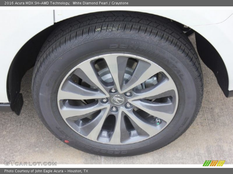 White Diamond Pearl / Graystone 2016 Acura MDX SH-AWD Technology