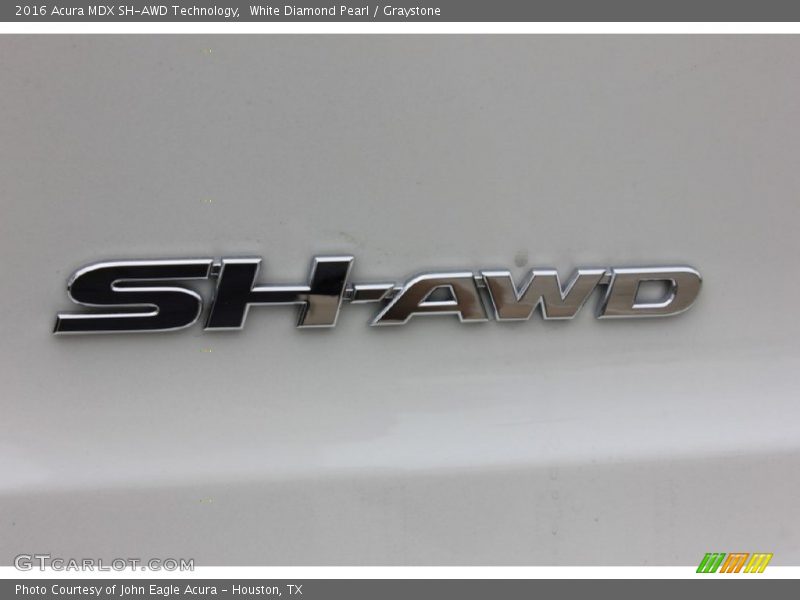 White Diamond Pearl / Graystone 2016 Acura MDX SH-AWD Technology