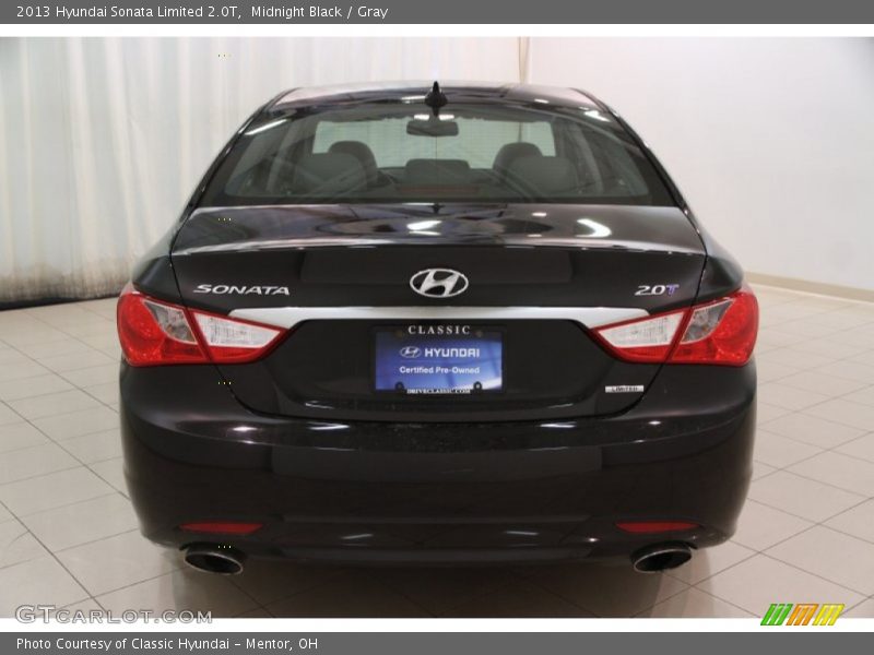 Midnight Black / Gray 2013 Hyundai Sonata Limited 2.0T