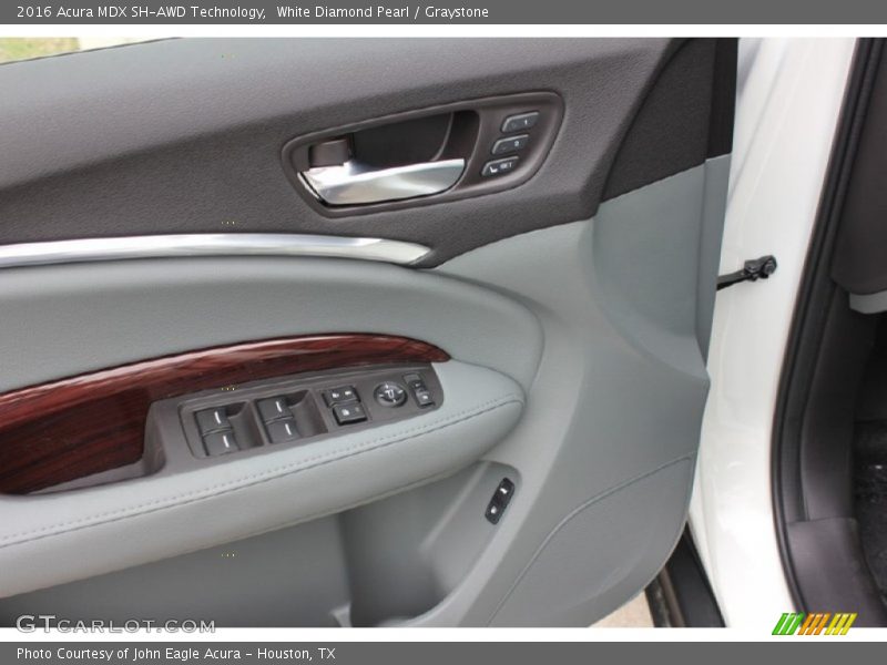 White Diamond Pearl / Graystone 2016 Acura MDX SH-AWD Technology