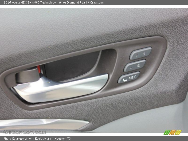 White Diamond Pearl / Graystone 2016 Acura MDX SH-AWD Technology